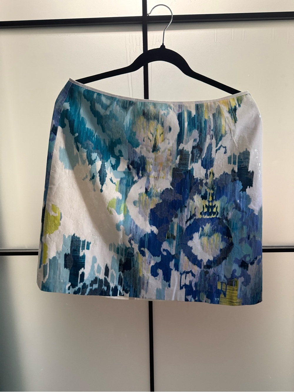 Blue Abstract Print Women’s Skirt